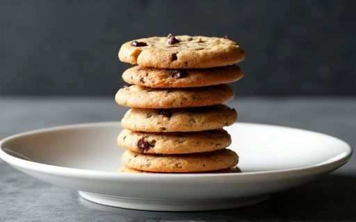 Stos plików cookie na cyfrowym talerzu, symbolizujący zarządzanie ciasteczkami na stronie internetowej.
